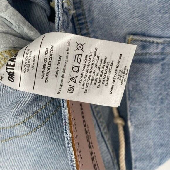 Free People x OneTeaspoon Laced Bandits Jeans Brand New Relaxed Straight Leg 26 - Picture 9 of 10